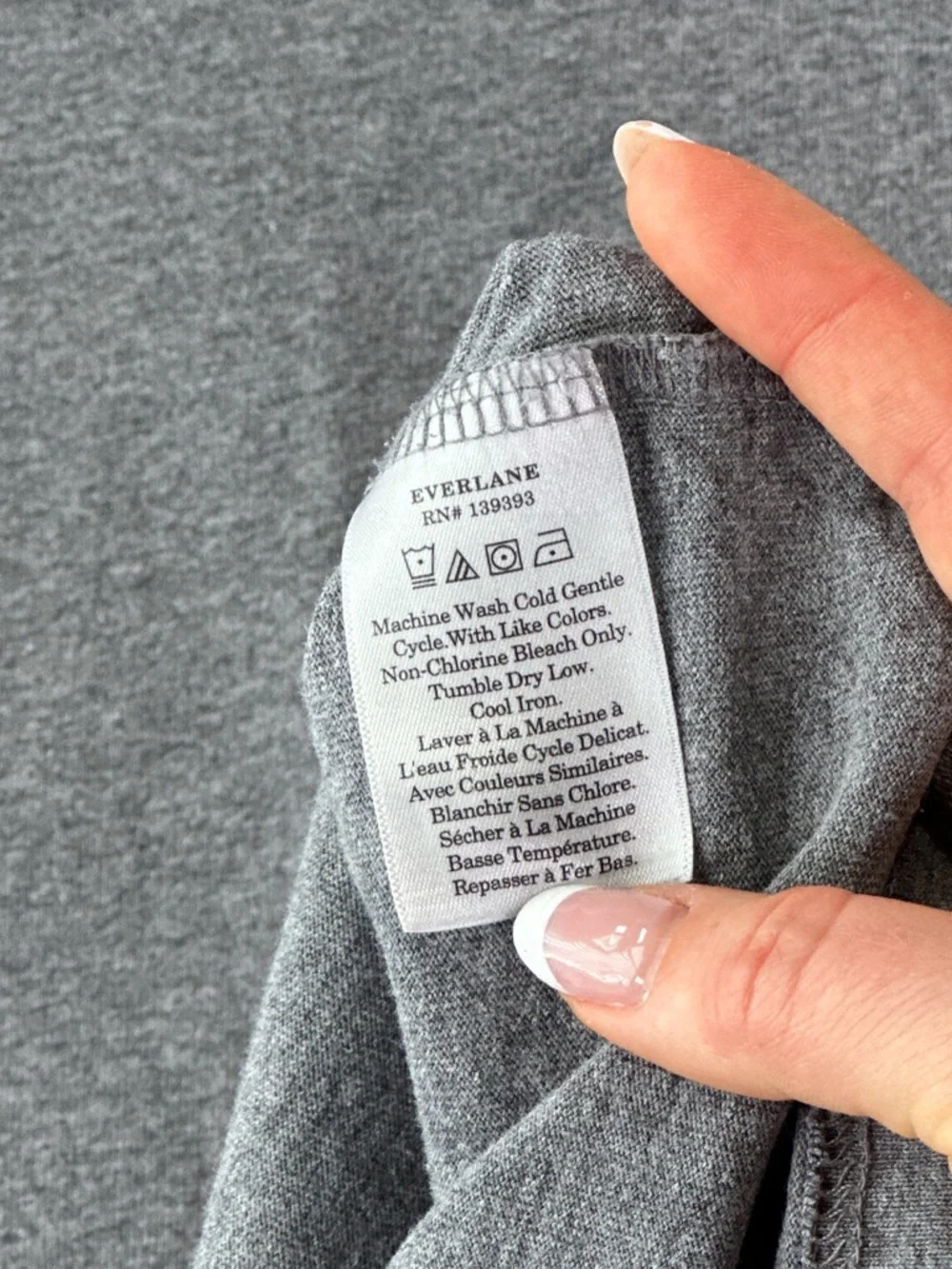 Everlane Men's Premium Weight Crewneck Tee Organic Cotton Heather Grey Large - Picture 5 of 9